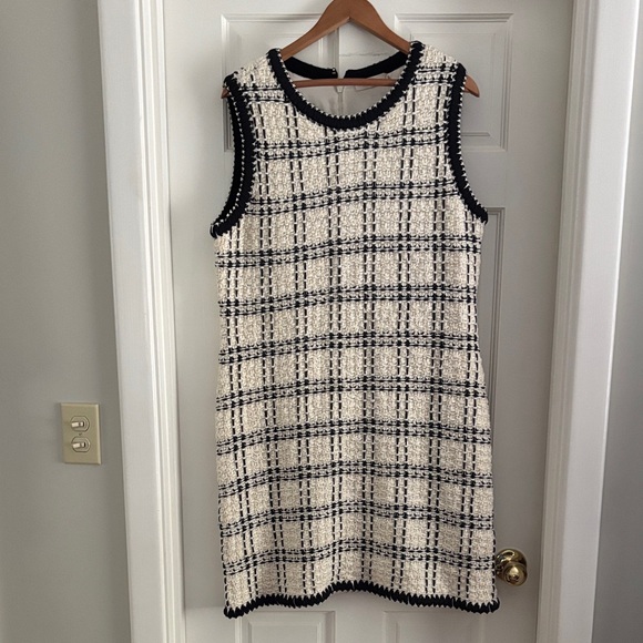 Tory Burch Dresses & Skirts - Tory Burch Black and Cream Plaid Mini Dress